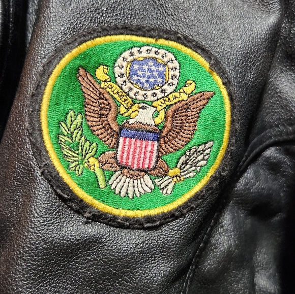 Oscar Piel, XXL is US Army, mens, leather jacket, Vintage, small blemish - Picture 3 of 12